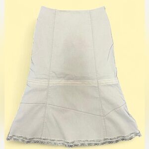 bebe Gray Skirt with Lace Trim